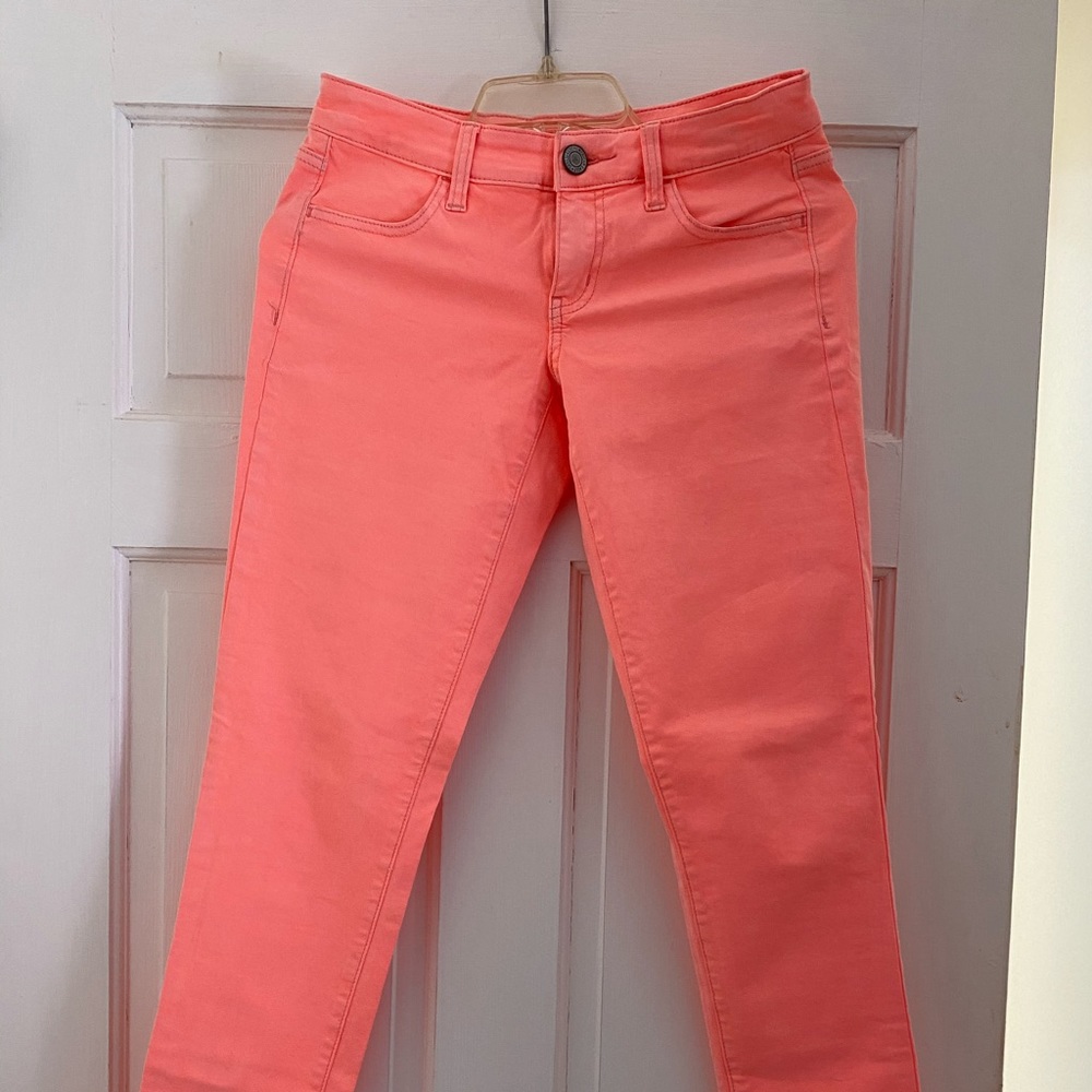 American Eagle jeans orange neon